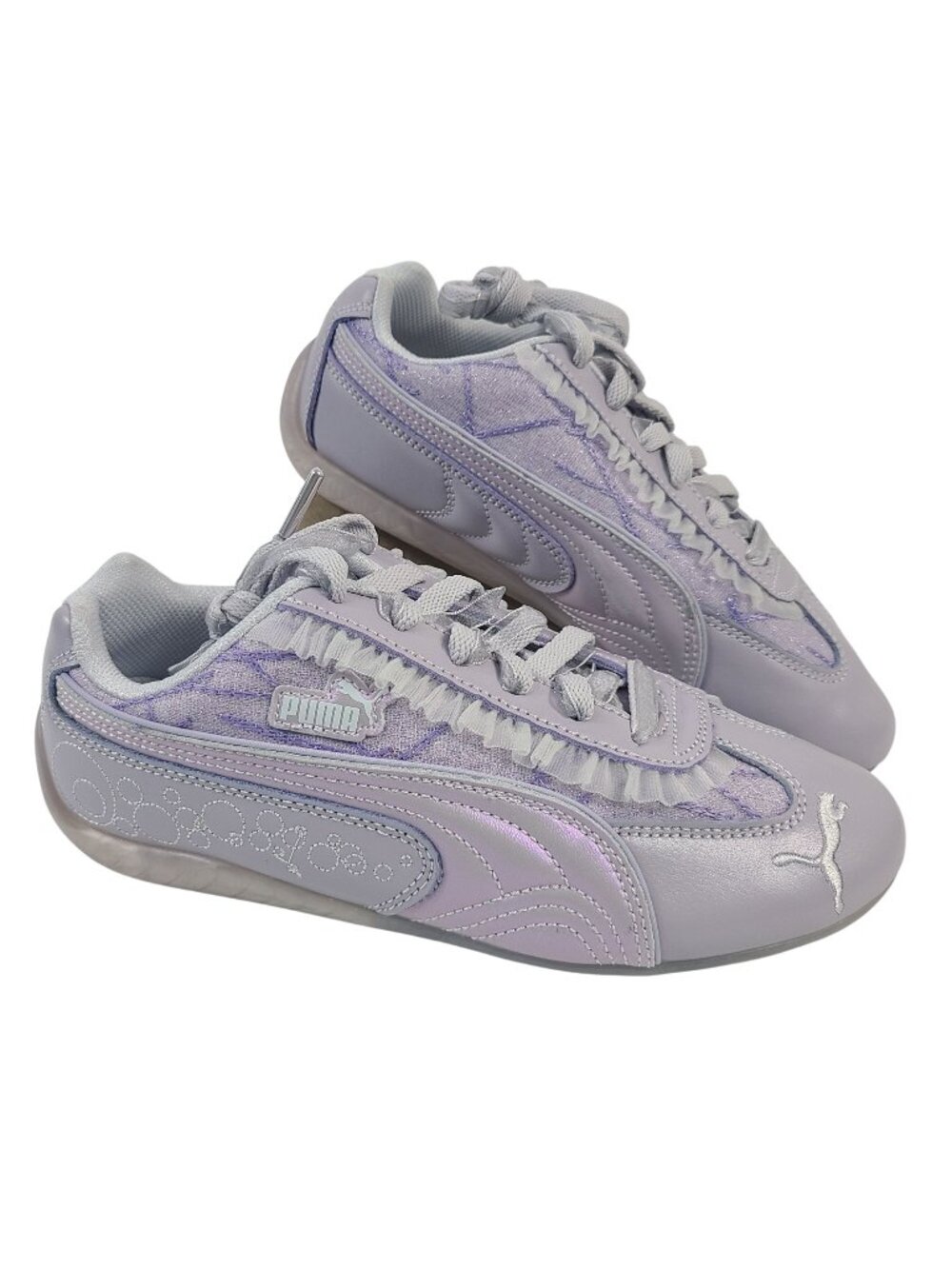 NEW Puma Wicked Speedcat Goodness Sneakers Lilac Silver Mist Junior Size 6.5 - Picture 1 of 8